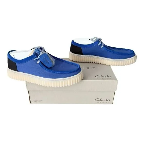 Clarks Torhill Lo Navy Blue Platform Loafers Slip on Men’s 11.5 New - Picture 5 of 12